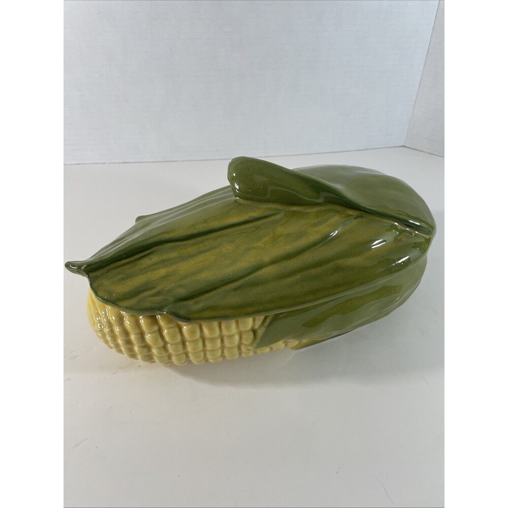 VTG Shawnee Pottery Corn King Covered 1.5 Qt Casserole & Lid #74 USA Husk & Cob